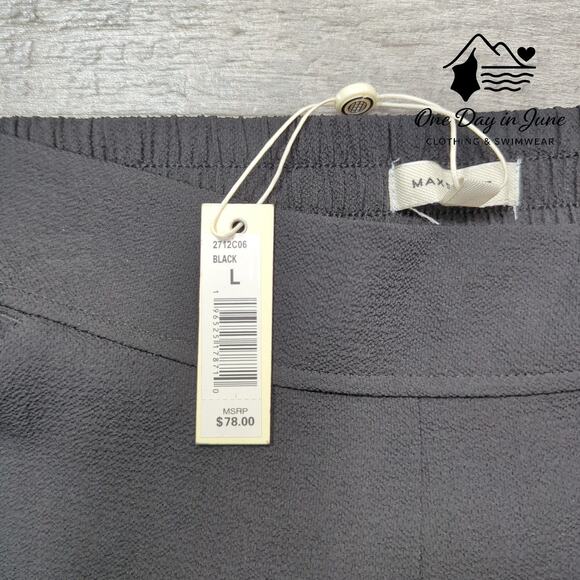 Max Studio Pull On Wide Leg Crop Pants Size L - Picture 2 of 6